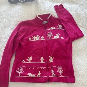 Marissa Christina hot pink cardigan